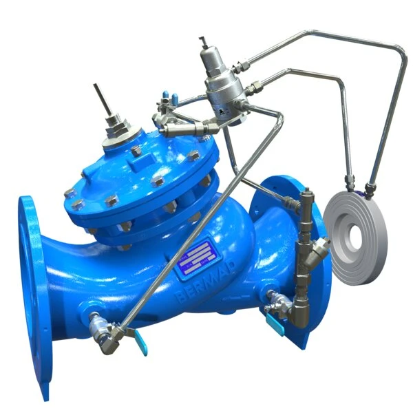 Van điều khiển thủy lực màng đàn hồi Bermad dùng trong hệ van bơm chữa cháy PCCC nhà máy