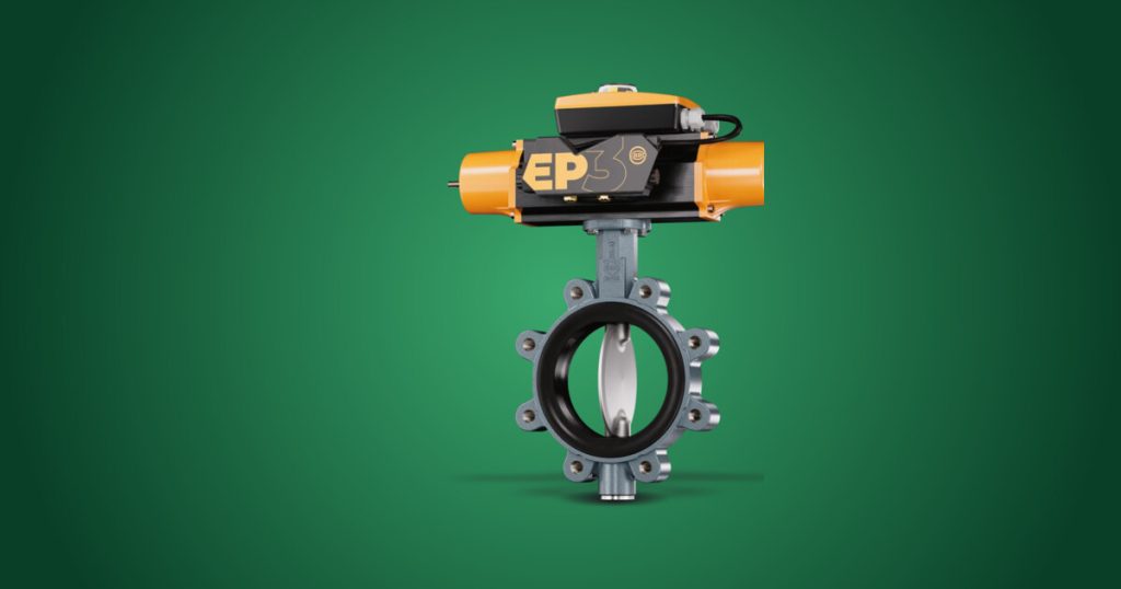 Van bướm EBRO actuator điện cho hệ thống nước và nước thải