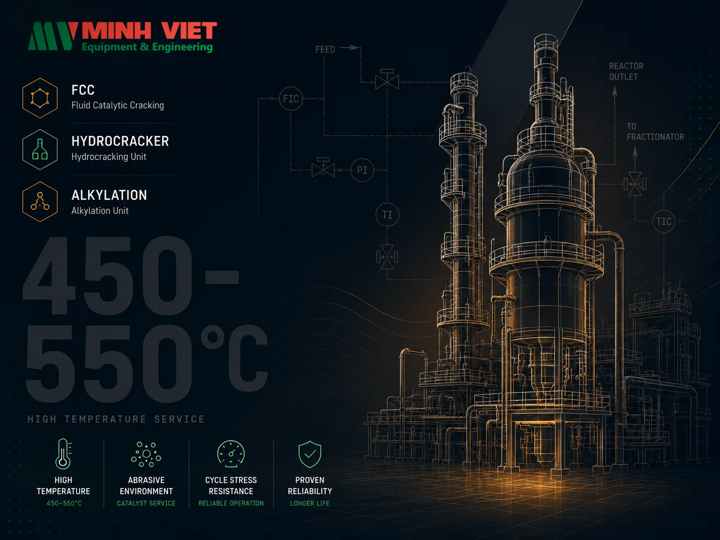 Lọc Hóa Dầu — High Temperature Service, 450-550°C